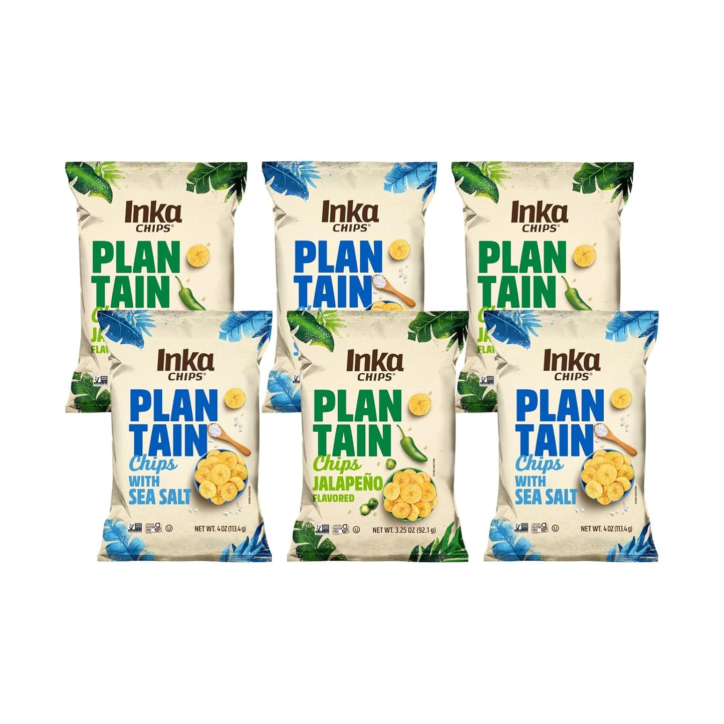 Inka Crops Plantains Variety Pack: Original & Jalapeno Chips