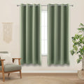 KOUFALL 64 in Sage Green Blackout Curtains - Insulated Room Darkening