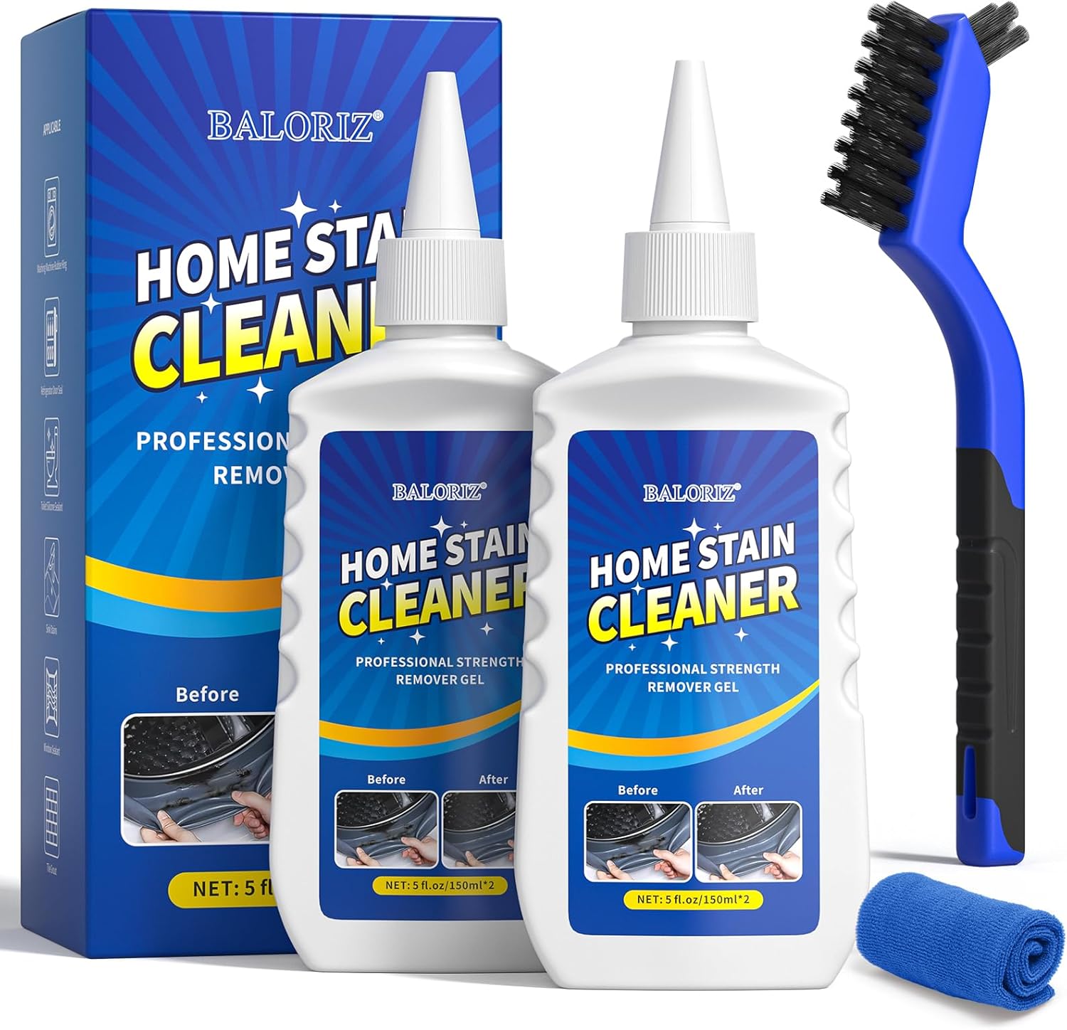 Powerful 2-Pack Washing Machine Cleaner Gel - Remove Stains Easily!
