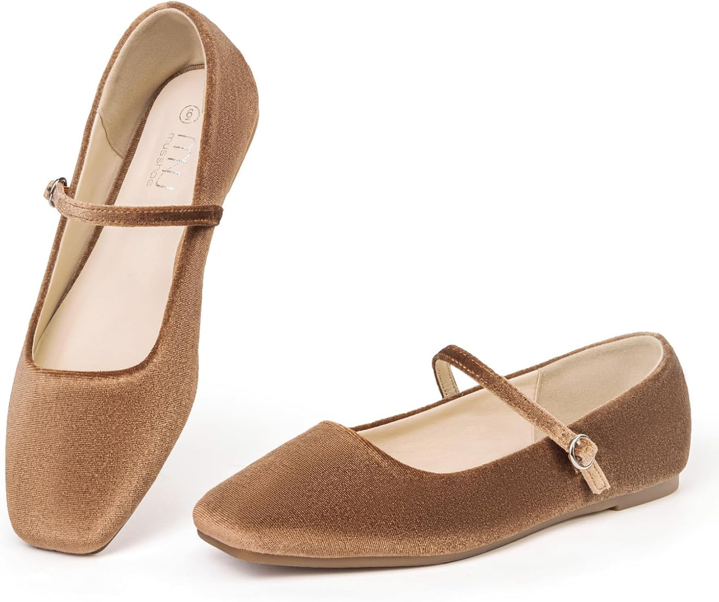 MUSSHOE Womens Ballet Mary Jane Flats Shoes for Comfort and Style