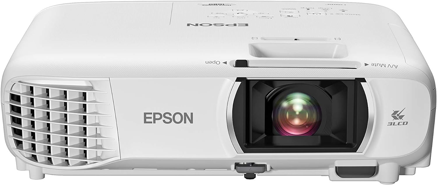 Epson 1080p Projector: Vibrant Colors, 3400 Lumens, Built-in Speaker