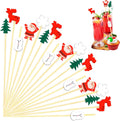 Festive Cocktail Picks Set - Holiday Party Decoration