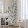 Boho Curtains Geometric Light Filtering Semi-Blackout 102in Panels
