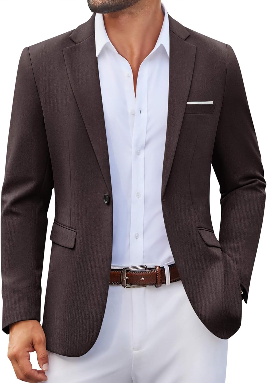 COOFANDY Men's Casual Blazer One Button Sport Coats Lightweight
