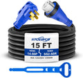 50 Amp 15FT RV Extension Cord NEMA 14-50P to SS2-50R - Heavy Duty