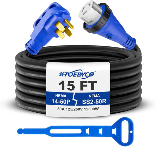 50 Amp 15FT RV Extension Cord for Reliable Power Supply