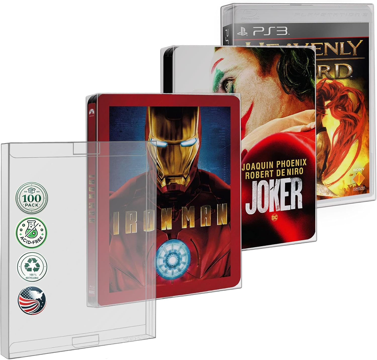 MALKO Protective Case for Blu-Ray, 4K, PS3, PS4, PS5 Games