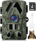 Trail Camera 5K 60MP Game Camera - Fast Trigger, No Glow Night Vision