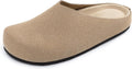 Women's Suede Slip On Clogs with Cork Footbed - Comfortable Mules