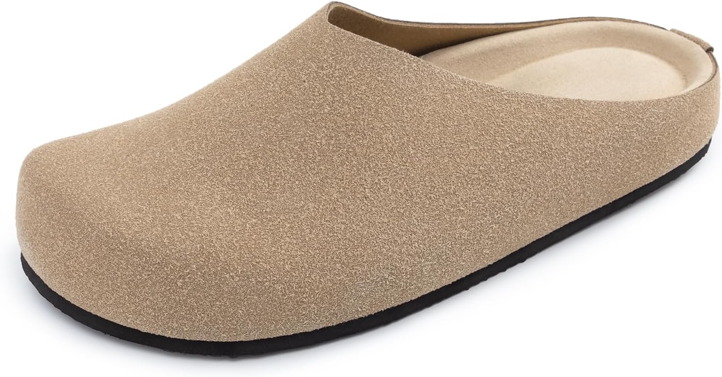 Athlefit Women's Slip On Suede Clogs for All-Day Comfort