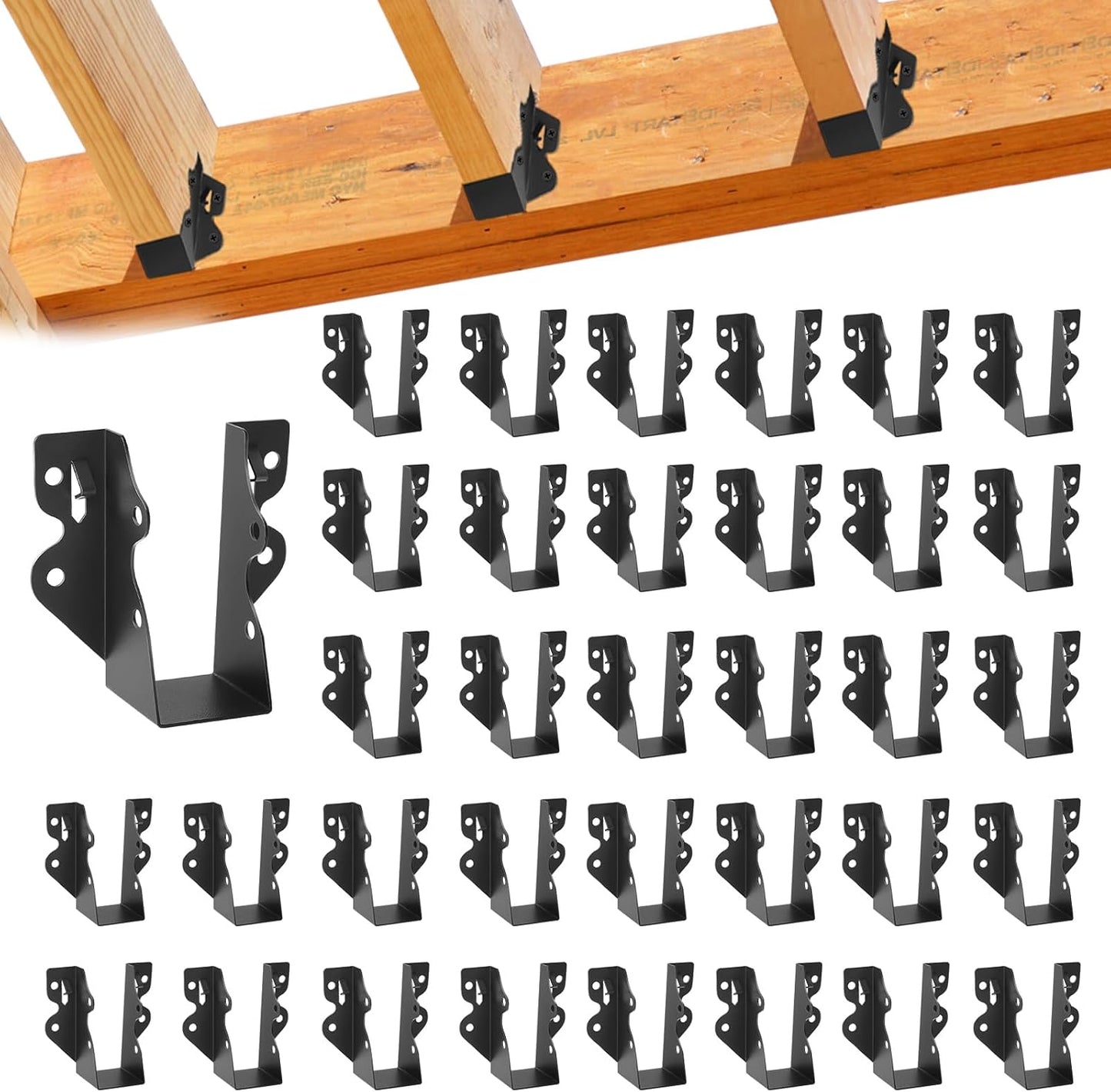 36 Pcs 2x4 Joist Hangers for Strong Support in Construction