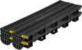 Trench Drain System Channel Drain with Plastic Grate - Low-Profile