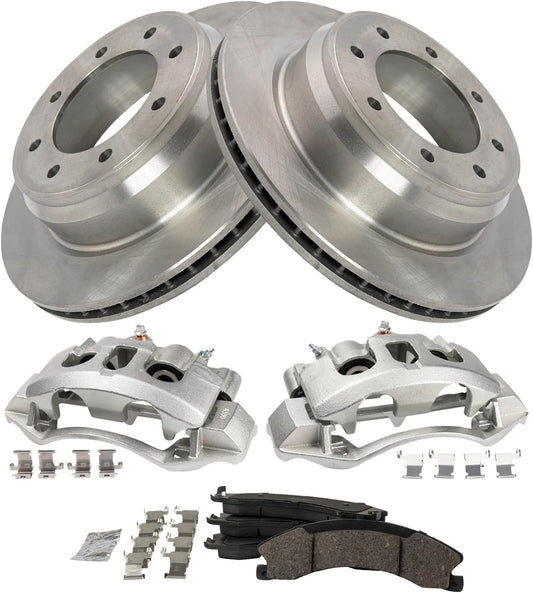 TRQ Rear Brake Pad & Rotor Kit for Nissan NV Series Vehicles