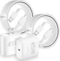 45W USB C Charger for Samsung - Super Fast 2-Pack with 10ft Cables