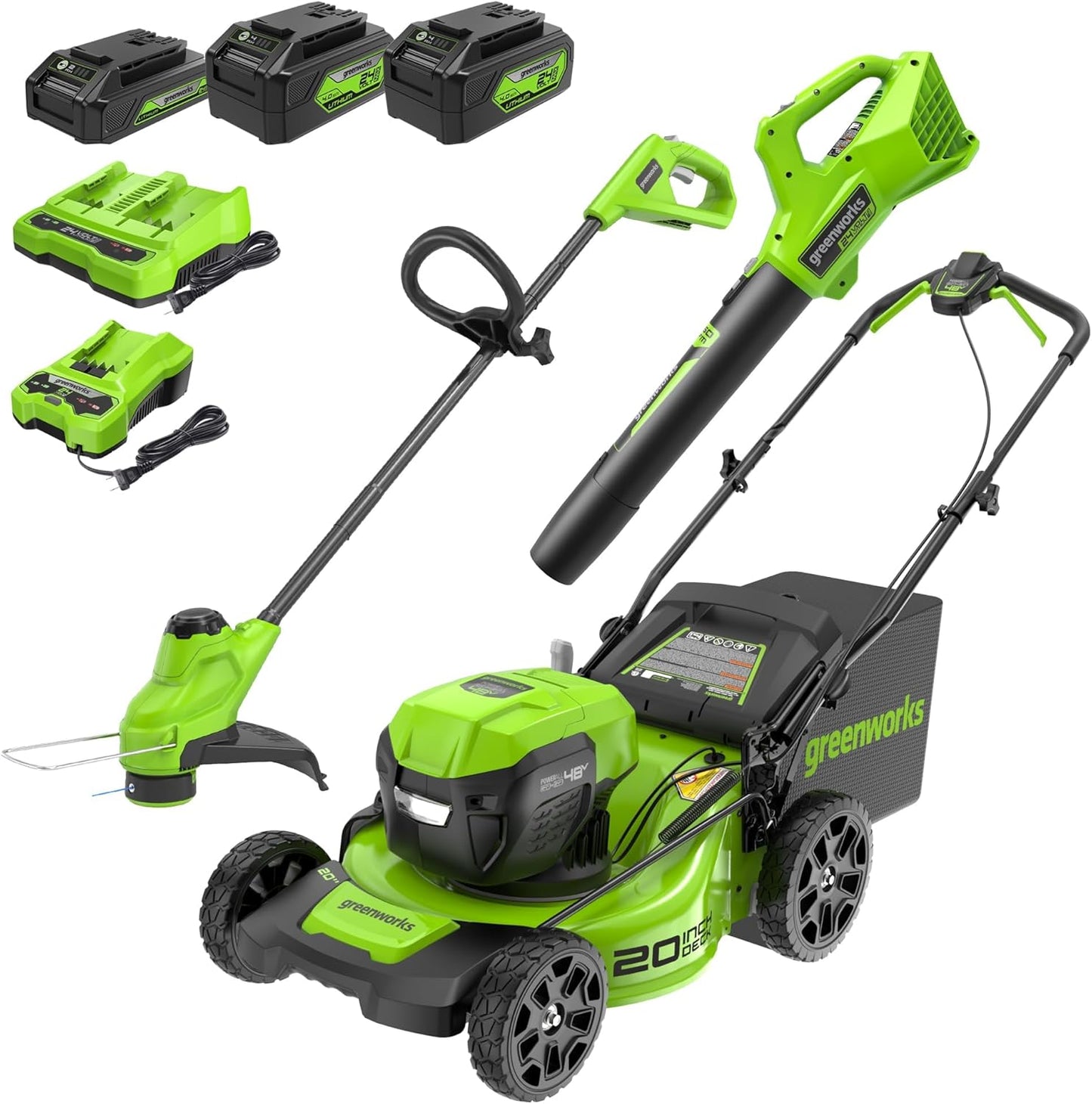 Greenworks 48V Electric Lawn Mower Combo Kit for Efficient Yard Care