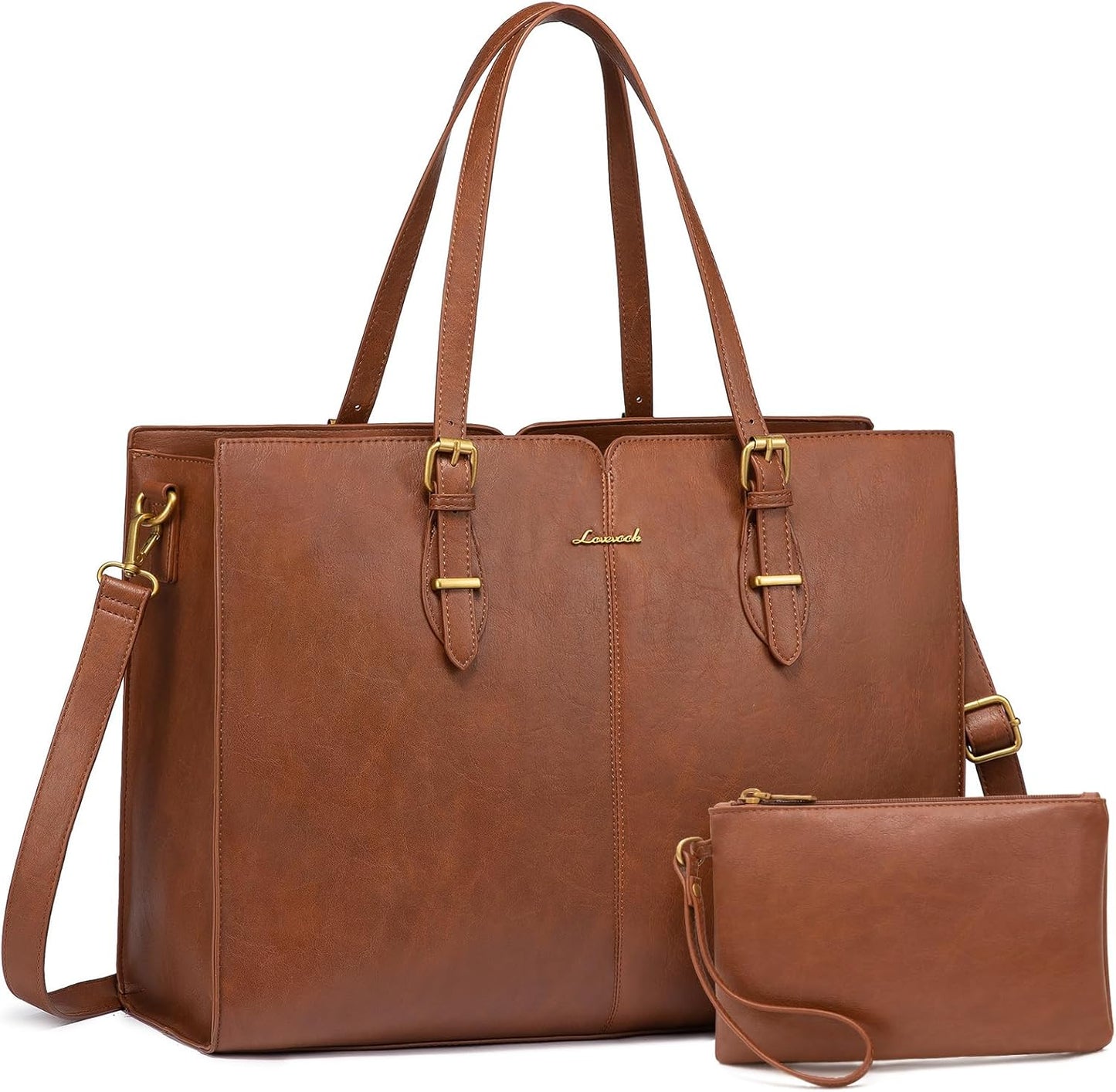 LOVEVOOK Vintage Tote Bag for Women, Stylish Laptop Handbag