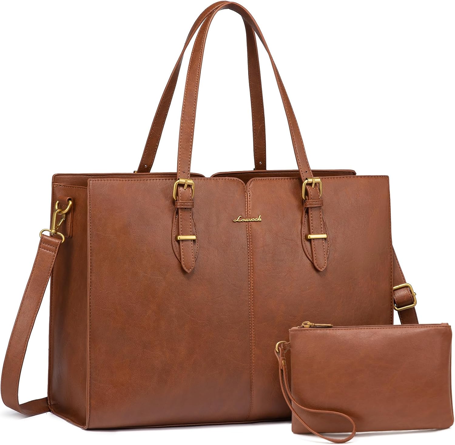 LOVEVOOK Vintage Tote Bag for Women, Stylish Laptop Handbag