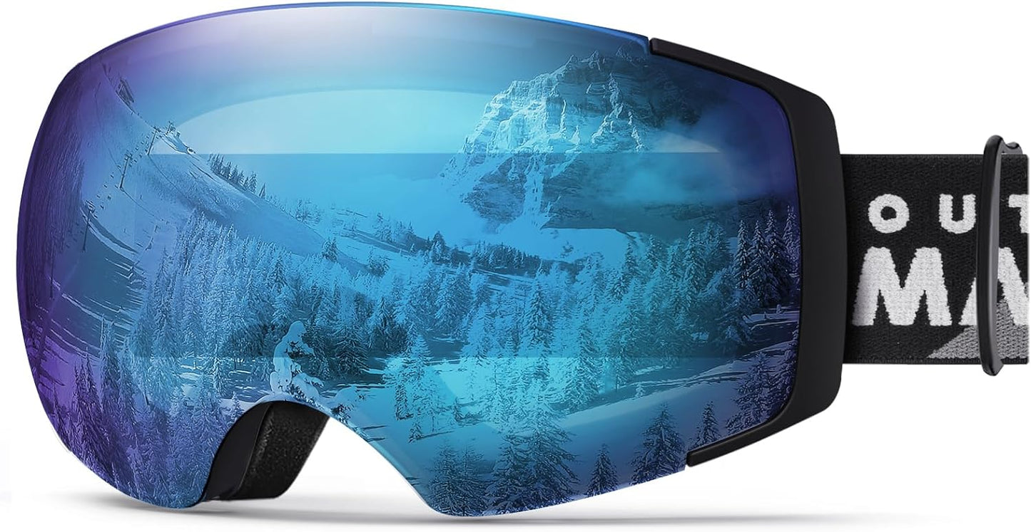 OutdoorMaster Ski Goggles PRO - Frameless Design for Clarity