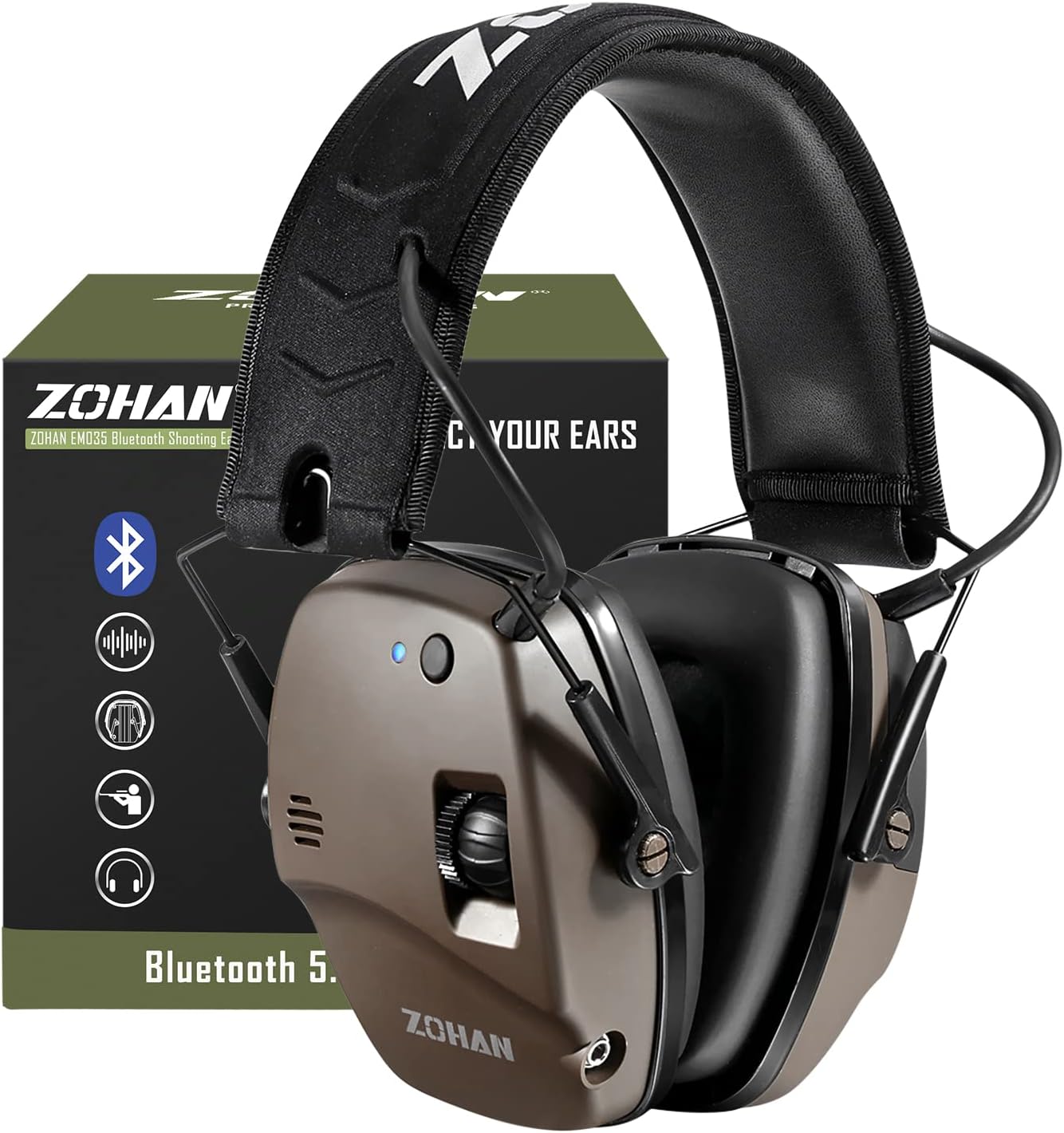 ZOHAN 035 Bluetooth 5.4 Shooting Ear Protection Earmuff Review