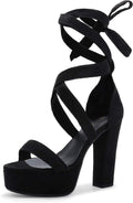 Sabrina Chunky Block Heel Open Toe Shoes for Women Stylish Platform