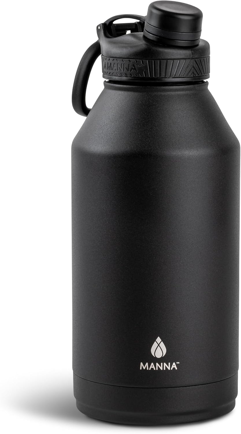 Manna Saratoga Double-wall Insulated Bottle - 64 Oz Black