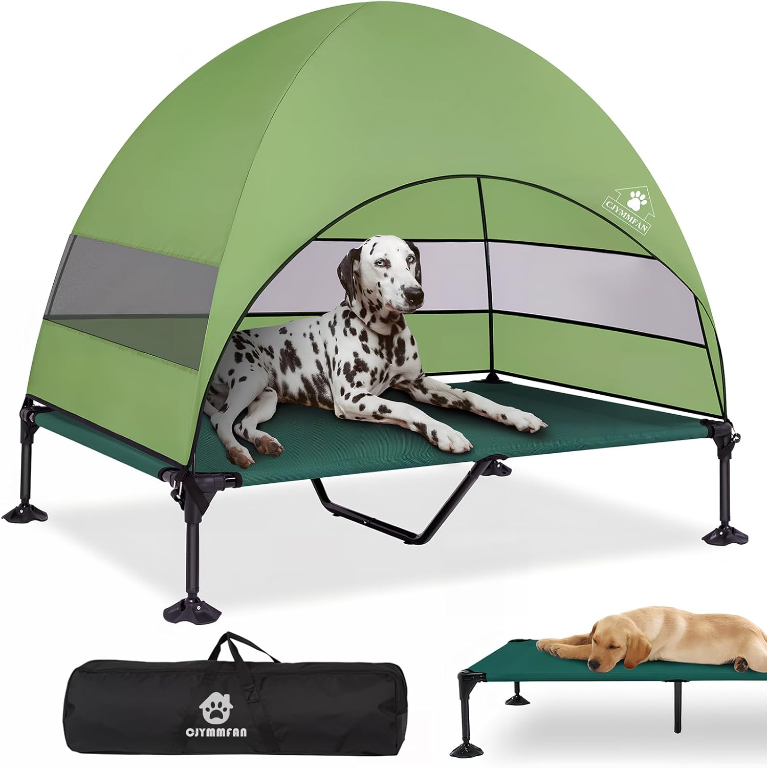 Elevated Dog Bed with Upgraded Canopy for Outdoor Comfort