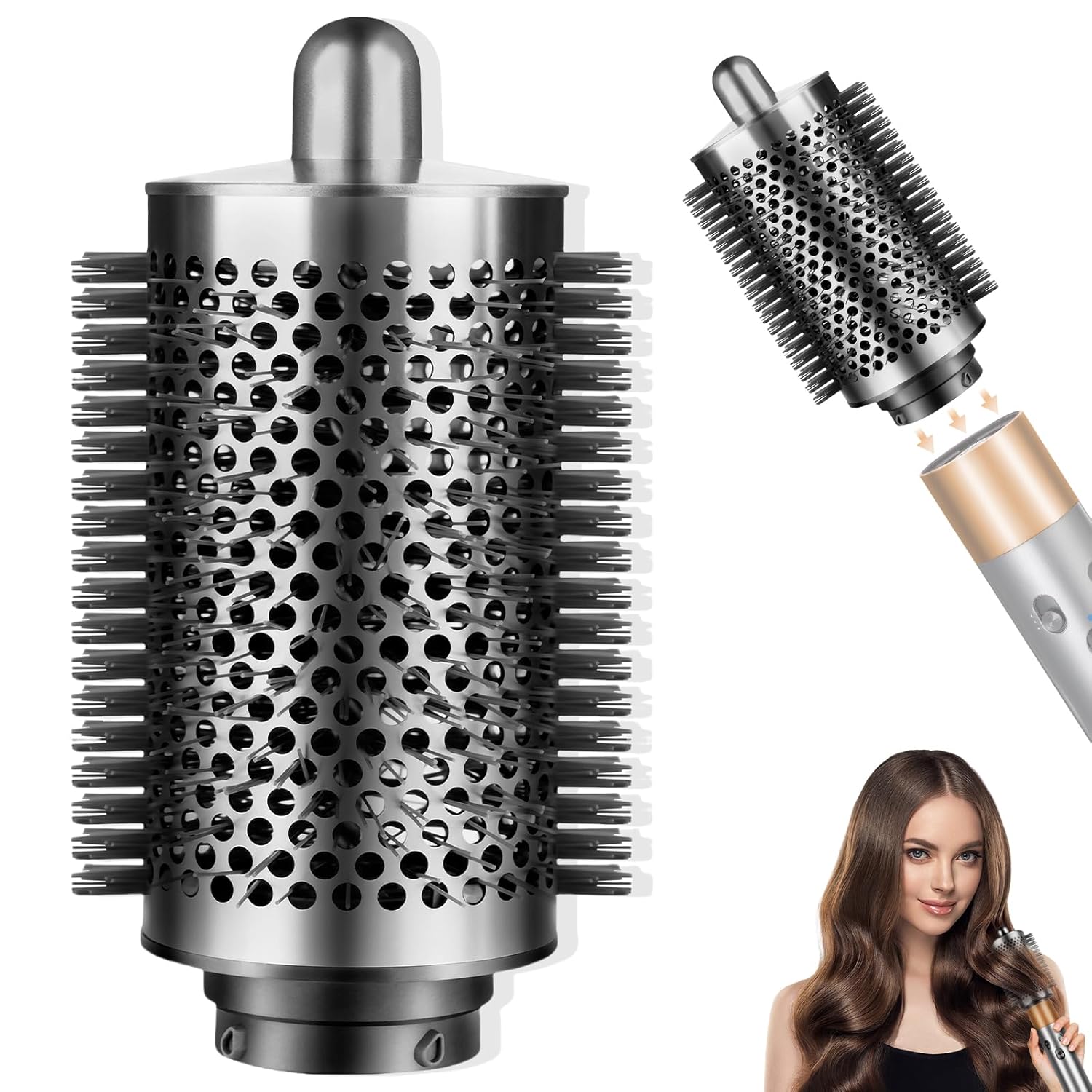 Volumizing Round Brush for Dyson Airwrap - Fluffy Hair Styling