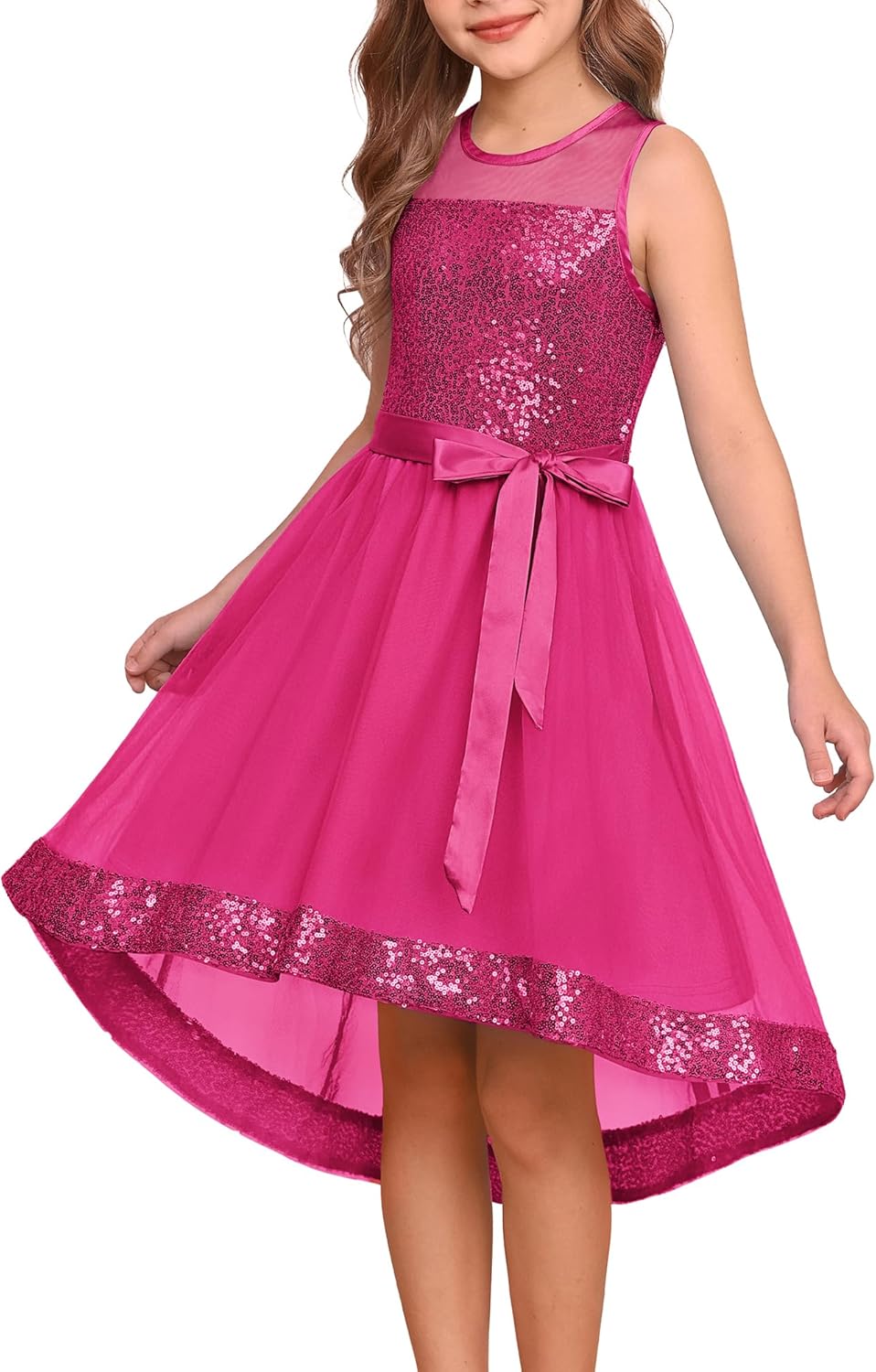GRACE KARIN Girls Sequin Party Dress for Special Events 6-14