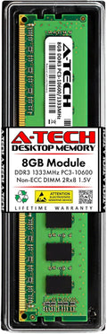 A-Tech 8GB DDR3 1333MHz PC3-10600 UDIMM Replacement - Reliable Upgrade