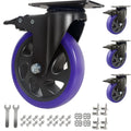 6 Inch Caster Wheels 3000lbs Heavy Duty Set of 4 - Silent Polyurethane