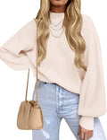 ZESICA Women's Oversized Ribbed Turtleneck Sweater - Comfortable