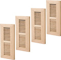 Homewell 4 Pcs Red Oak Floor Register 4x12 in - Flush Mount Vent