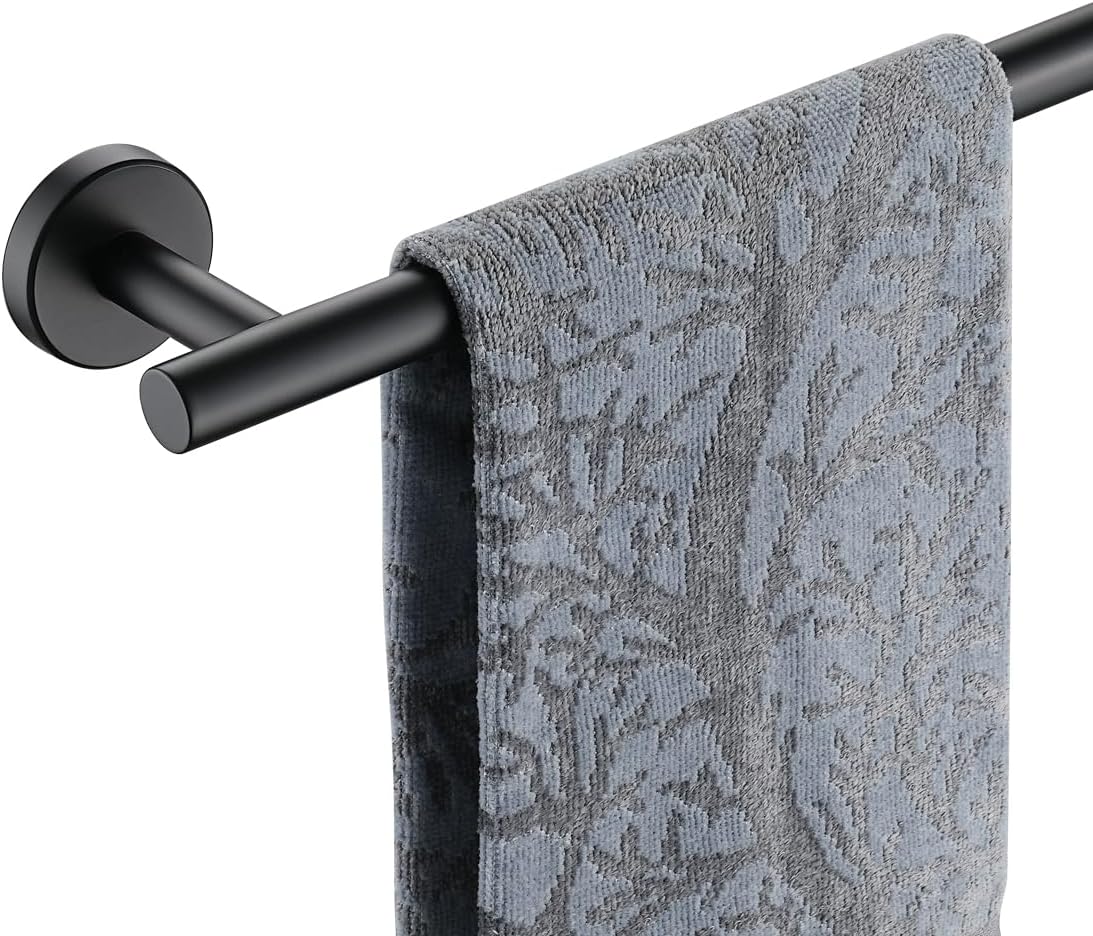 JQK Bath Towel Bar Black 39 Inch Stainless Steel Towel Rack