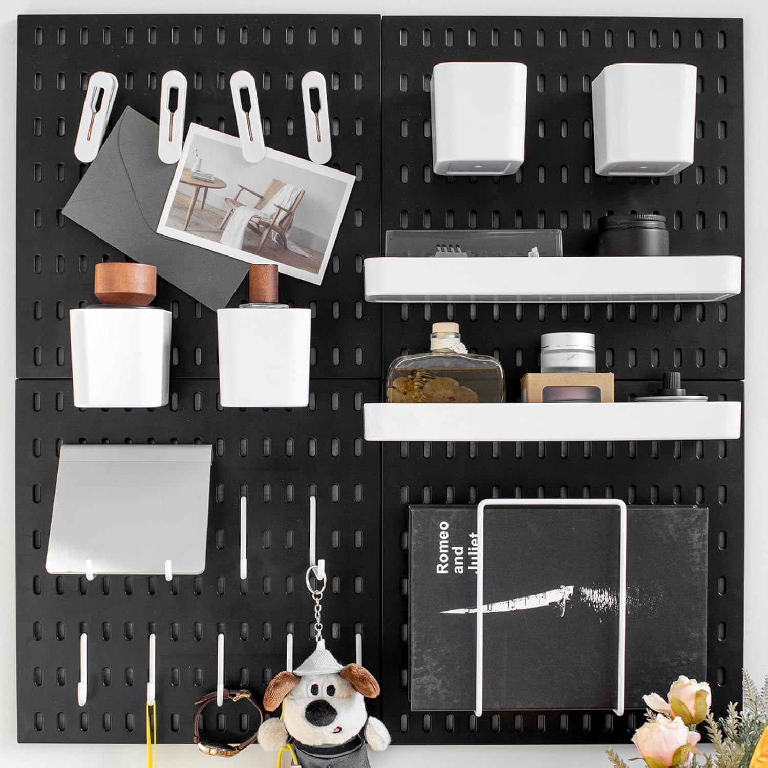 Wall-Mounted Pegboard Kit for Efficient Organization Solutions