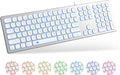 POWZAN Aluminum Backlit Keyboard - Quiet & Slim - RGB Lights