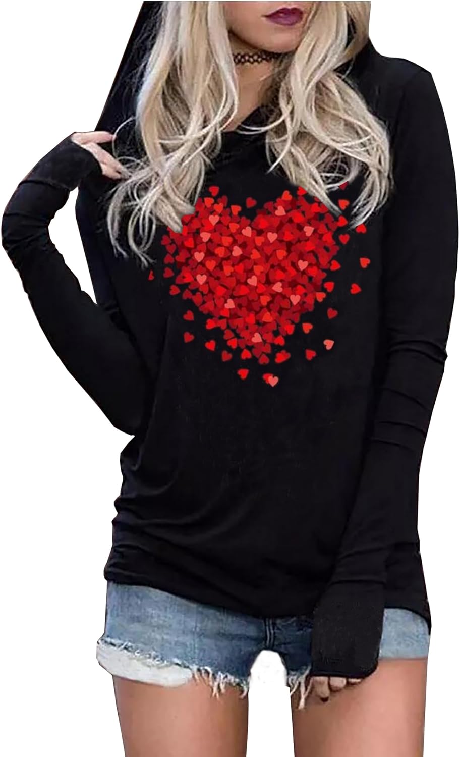 Susongeth Love Heart Hoodie - Cozy & Quirky Style
