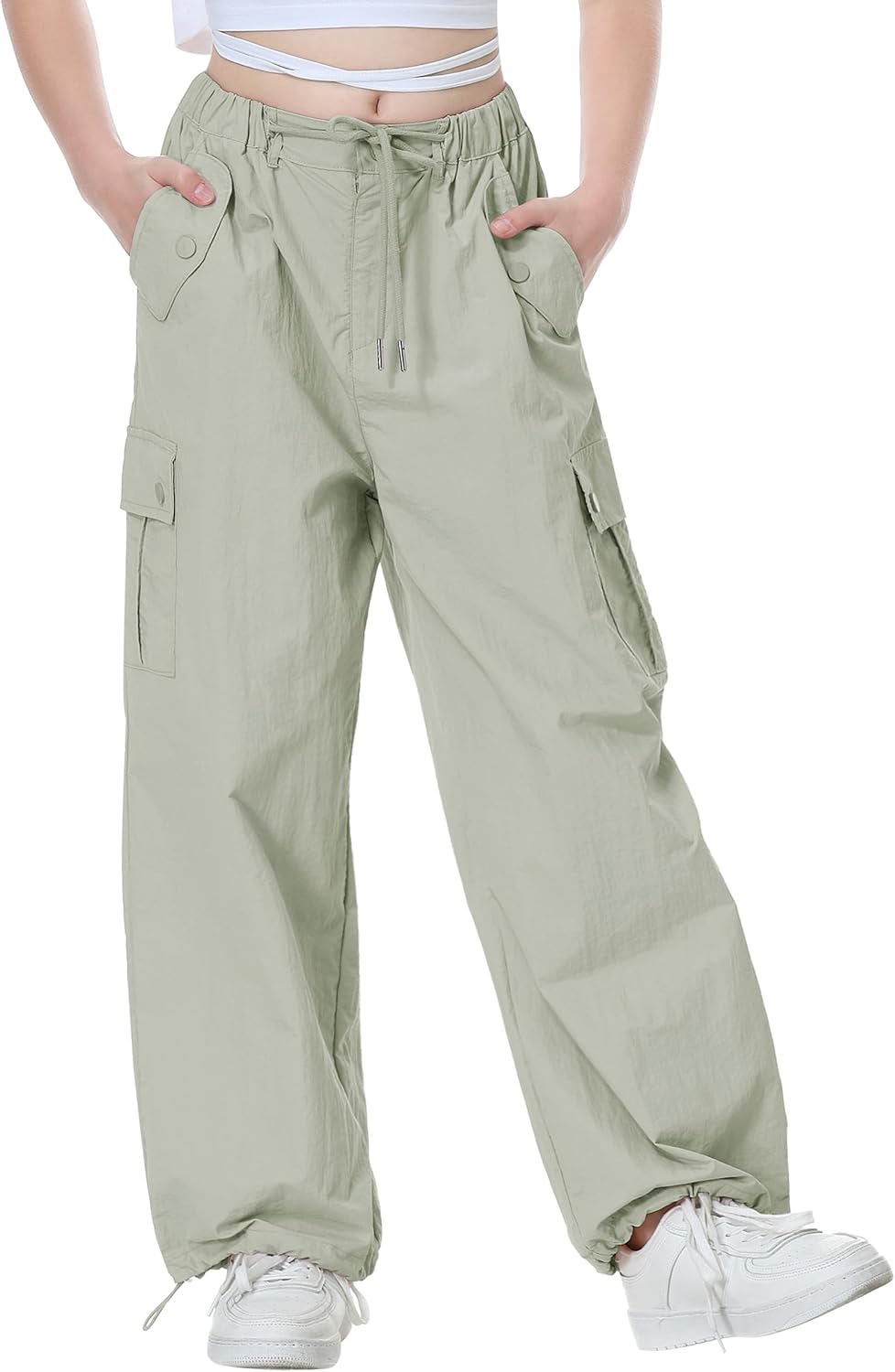 Stylish Y2K Parachute Pants for Girls - Trendy Cargo Trousers
