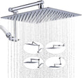 All Metal 12 in Rain Shower Head with 15 in Adjustable Extension Arm