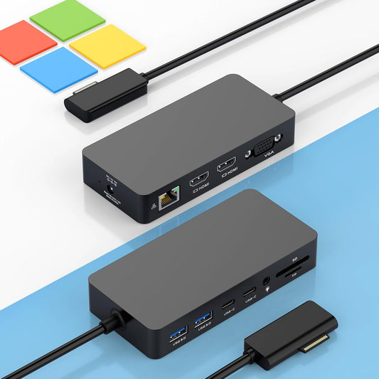 Microsoft Surface Dock with Triple Displays and 12 in 1 Features