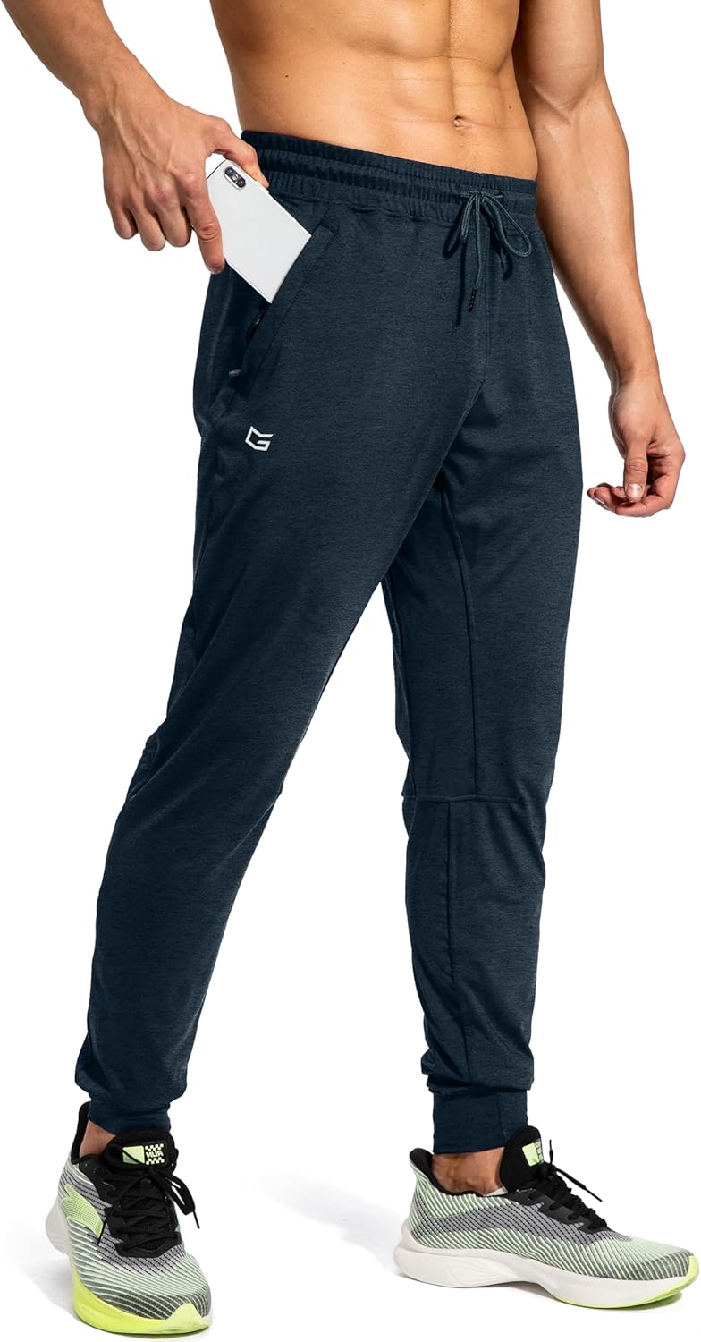 G Gradual Men's Athletic Pants with Zipper Pockets for Comfort