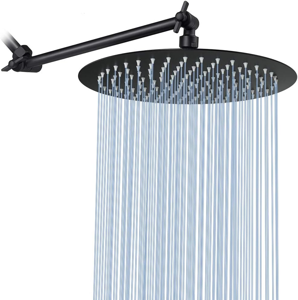 NearMoon Rain Shower Head with Adjustable Arm for Ultimate Relaxation