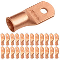 SELTERM 25pcs 2/0 AWG 1/4ft Stud Battery Lugs - Heavy Duty Copper