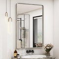 24x36 Silver Bathroom Mirror for Wall - Brushed Metal Framed Vanity