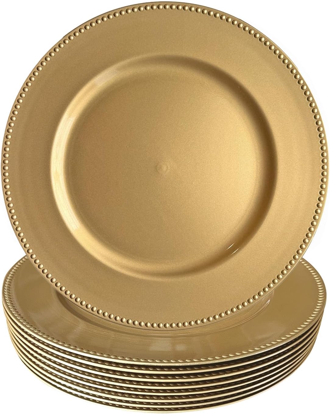 Glam Up Your Table: 12 Gold Beaded Charger Plates