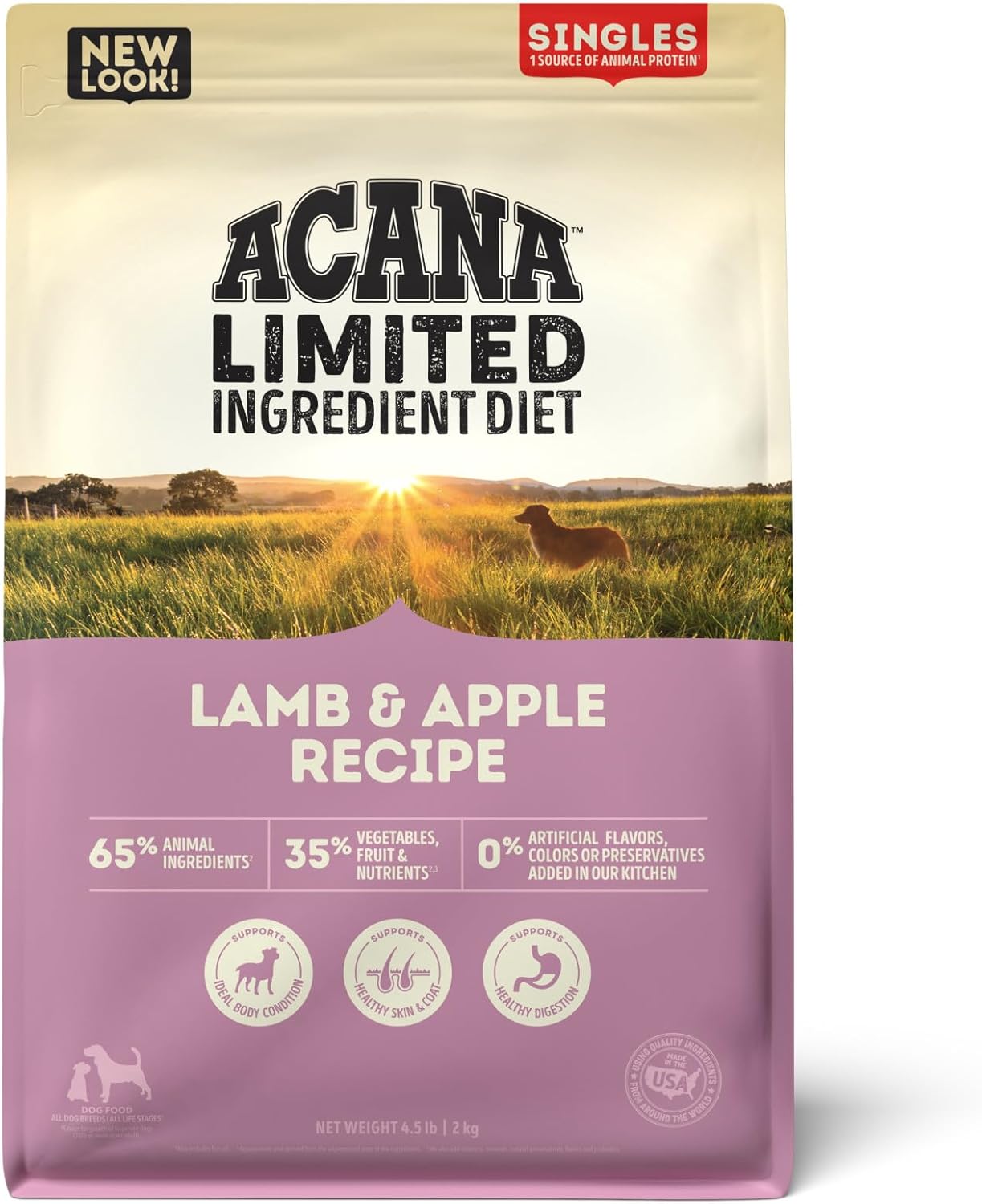 ACANA Singles Limited Ingredient High Protein Dog Food Lamb & Apple