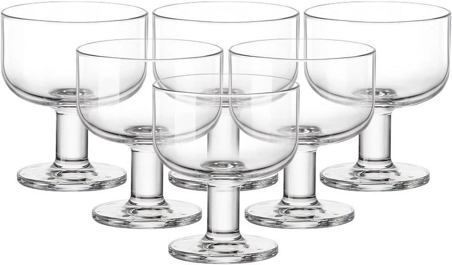 Bormioli Rocco Hosteria Set of 6 Stackable Dessert Cups, 8 Oz