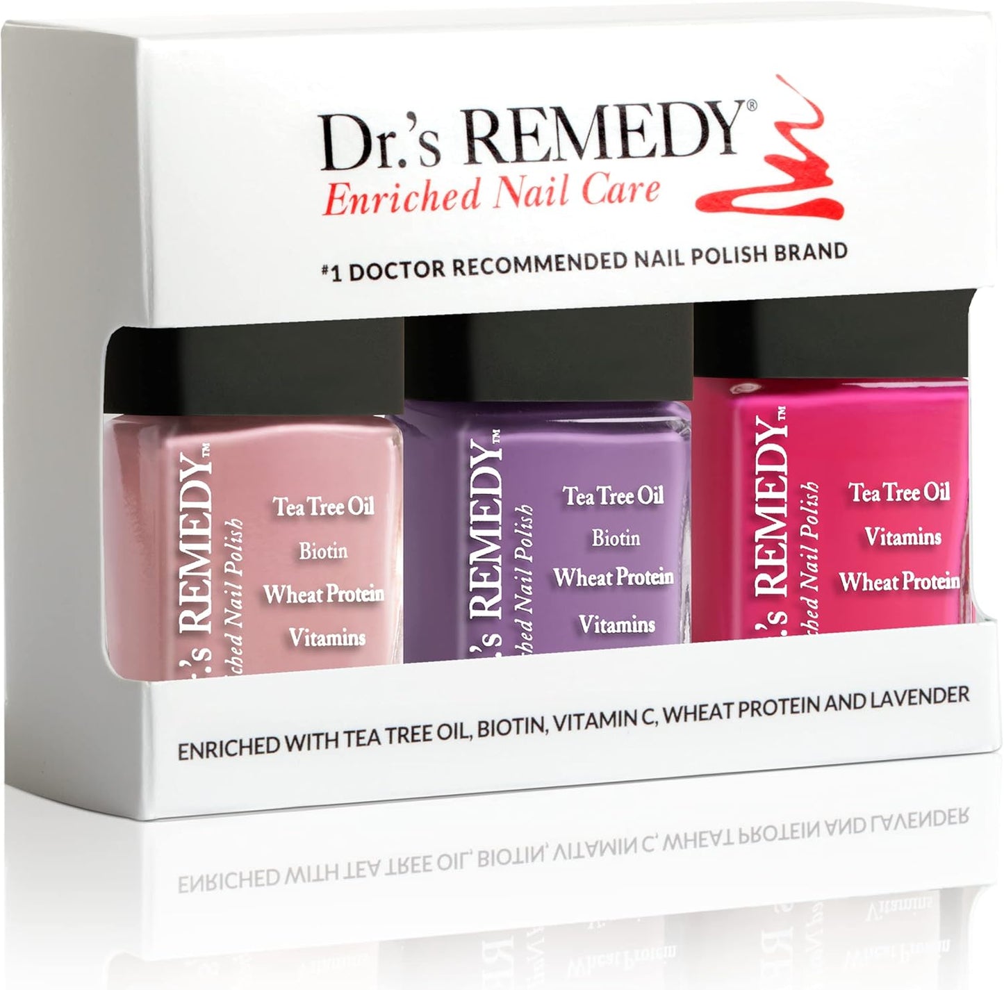 Drs Remedy Nail Polish Kit - Non Toxic Organic Strengthener Trio