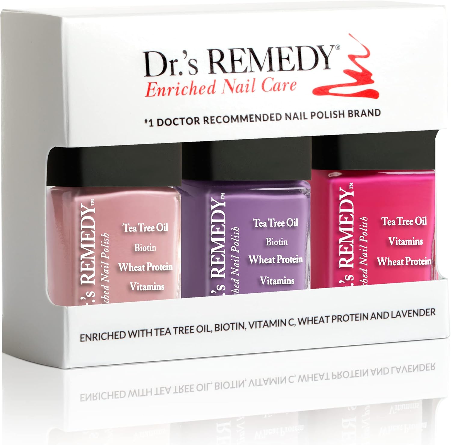 Drs Remedy Nail Polish Kit - Non Toxic Organic Strengthener Trio