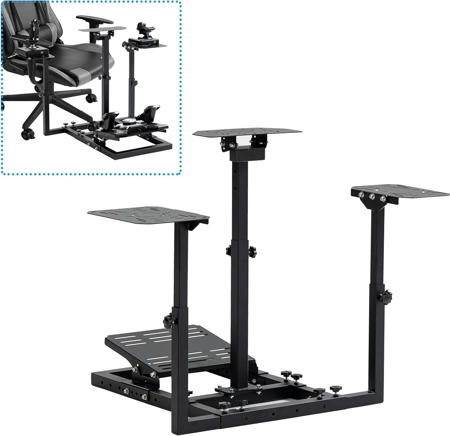Anman Flight Racing Simulator Cockpit Wheel Stand for Gamers