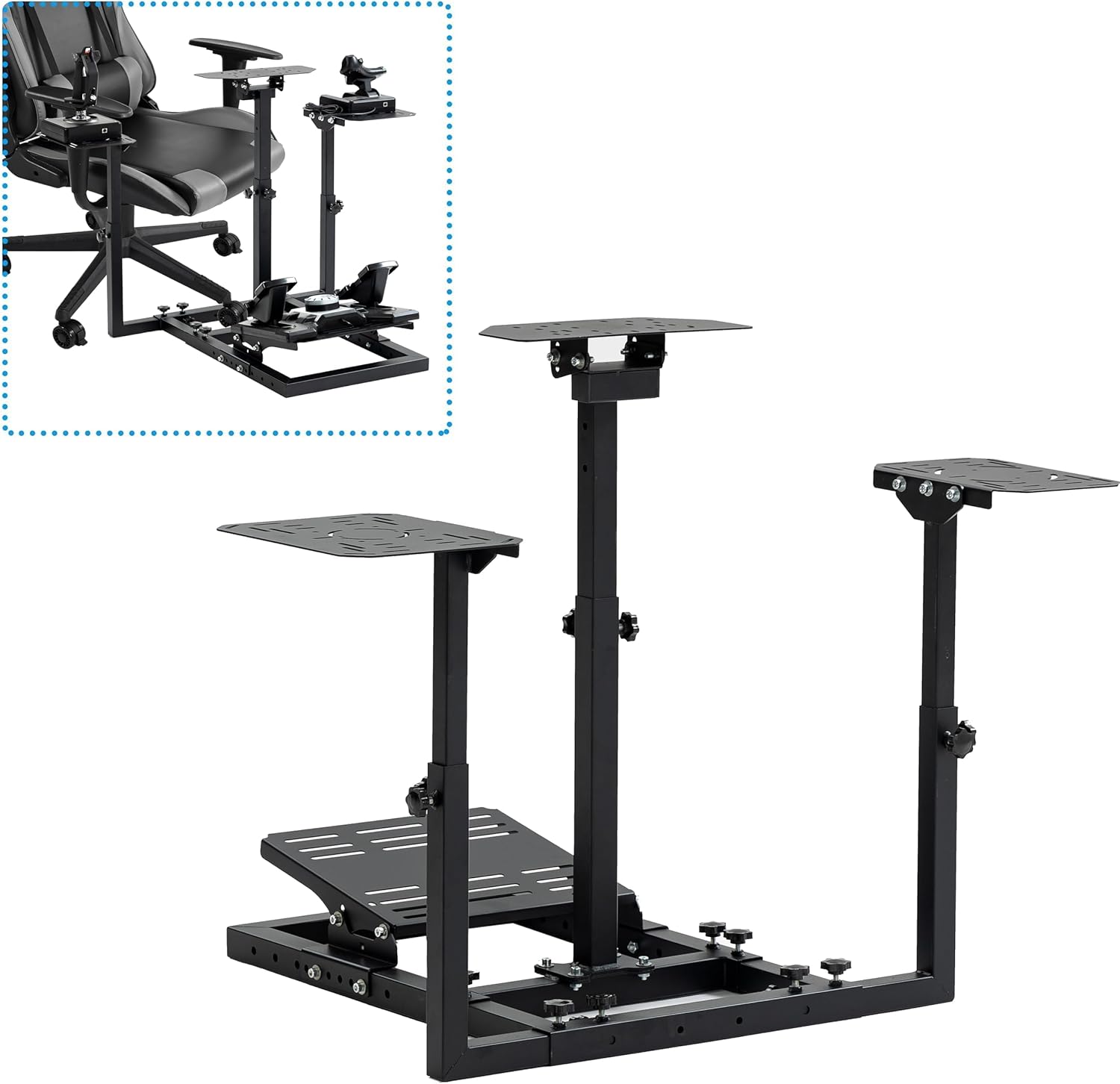 Anman Flight Racing Simulator Cockpit Wheel Stand for Gamers
